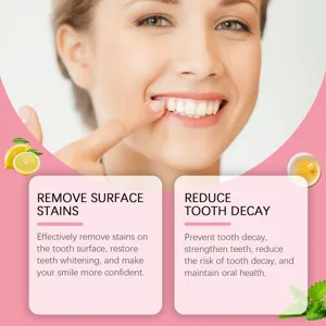 Affichage visuel de blanchiment des dents de soins bucco-dentaires avec sourire.