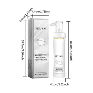 EELHOE Probiotika Aufhellende Zahncreme Pumpspender 150g frische Minze Mundpflege tragbar