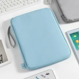 Minimalist light blue PU waterproof 11-inch tablet sleeve bag for iPad and tablets