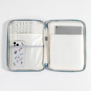 PU waterproof 11-inch tablet storage bag with multi-functional compartments
