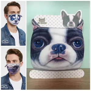 Süße 3D Cartoon Tier Gedruckt Baumwolle Gesichtsmaske Staubdicht Warm Waschbar Dekorativ Atmungsaktiv Ohrschlaufe Mundabdeckung Für Outdoor Unisex Zubehör