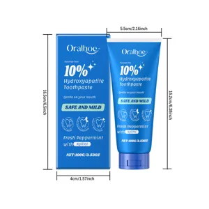 Dentifrice Oralhoe 10% hydroxyapatite sans fluor a la menthe fraiche et xylitol 100g