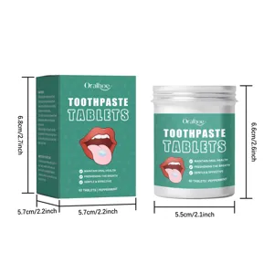 Oralhoe pastilles de dentifrice à la menthe comprimés à croquer pour haleine fraîche soins 62 pcs