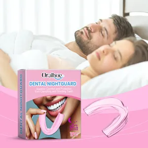 ORALHOE Protecteur Buccal de Nuit Rose pour Bruxismes et Grincement de Dents 1PC.