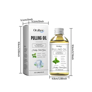 Oralhoe 120ml natural mint pulling oil oral hygiene mouthwash for fresh breath and teeth.
