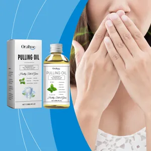 Coconut Oil Pulling Mouthwash Fresh Breath Deep Cleaning Teeth Stains Removal Oral Care Liquid