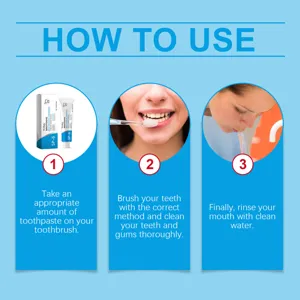 Detail graphique instruction utilisation dentifrice Oralhoe SP-6 avec etapes simples.