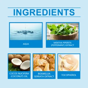 Natural plant extracts and core ingredients detail infographic showcasing product formula quality.