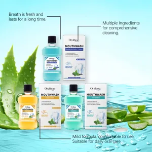 Détails du bain de bouche Oralhoe avec diverses saveurs de menthe et format 100ml.