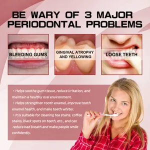 Teeth whitening toothpaste removes stains and freshens breath for a bright, confident smile.
