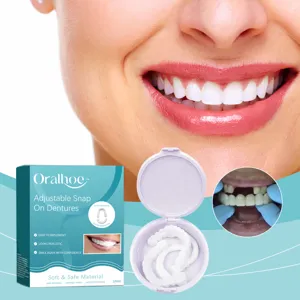 Oralhoe ρυθμιζόμενη τεχνητή οδοντοστοιχία κλιπ άνεση φυσικό αισθητικό κιτ χαμόγελο.