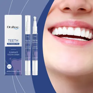 ORALHOE Penna Sbiancante Denti 2pz Set Rimozione Macchie Cura Orale per Sorriso Splendente