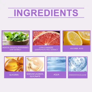 ORALHOE toothpaste detail image highlighting natural ingredients like peppermint extract.