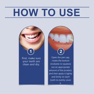 Guida dettagliata passo dopo passo per l'utilizzo della penna sbiancante per la cura dei denti.
