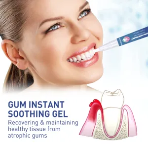 Vue détail du gel apaisant pour les gencives West&Month pour les soins bucco-dentaires.