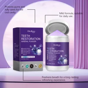 Oralhoe purple teeth restoration mineral powder for whitening teeth and fresh breath 50g