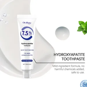 Oralhoe 7.5% nHAP whitening hydroxyapatite toothpaste with mint flavor, 120g clean formula.