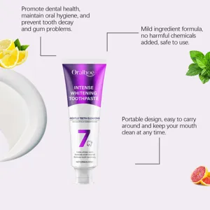 Oralhoe intense whitening toothpaste for daily oral care, gentle cleaning and refreshing breath.