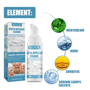 Eelhoe mousse nettoyante pour appareil dentaire 60ml blanchiment nettoyage soin fraicheur