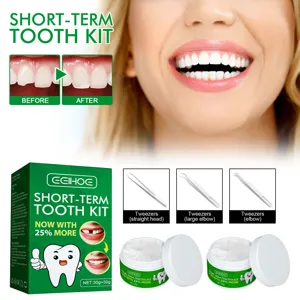 Kit de réparation dentaire temporaire pour dents cassées, espaces et prothèses dentaires.