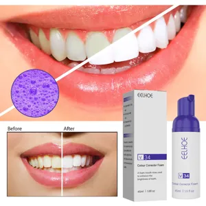 Mousse blanchiment des dents détail, formule correcteur couleur violet, 45ml haleine fraîche.
