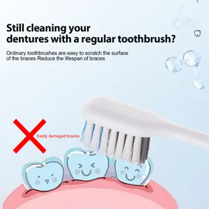 Brosse à dents pour nettoyer en douceur les bagues et prothèses, évitant rayures et dommages.