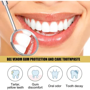 Dentifrice protection gencives au venin d'abeille élimine les dents jaunes et haleine.