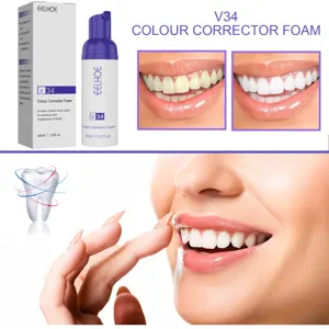 V34 Correcteur de Couleur Mousse Dentifrice Blanchiment Nettoyage Élimination des Taches Profondes Haleine Fraîche Soins Bucco-dentaires Flacon Pompe