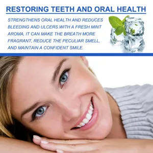 Whitening mouthwash for deep clean oral care fresh breath mint flavor refreshing daily use