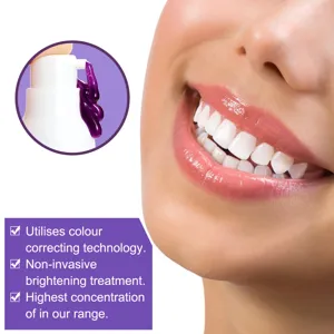 Dentifrice blanchissant violet gel correcteur de couleur soin dentaire eclaircissant 1pc
