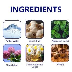 Natural plant extract ingredients detail graphic for whitening toothpaste with plant formula.