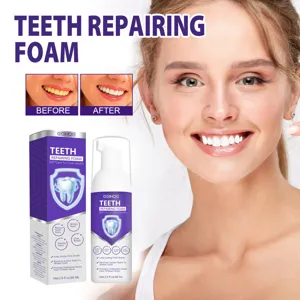 EELHOE teeth whitening foam for fresh breath and deep cleaning, 60ml daily oral care pump.