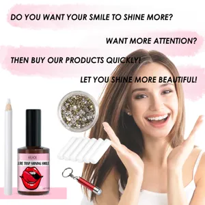 Eelhoe kit de strass dentaire bijoux dentaires diamants avec colle stylo lampe pour sourire eclatant