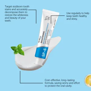 Dentifrice blanchissant Oralhoe SP-6, menthe, élimination des taches et soin haleine fraîche.