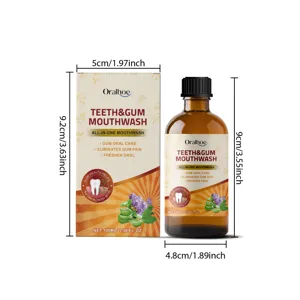 Oralhoe herbal mouthwash 100ml for teeth and gum care, gentle breath freshener and daily hygiene.