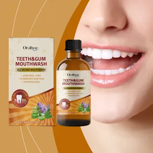 Oralhoe herbal mouthwash for teeth and gum care fresh breath daily cleaning 100ml