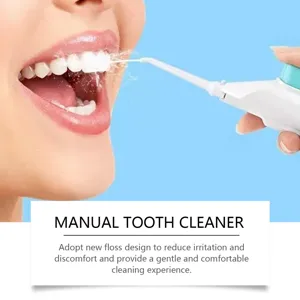 Portable manual tooth cleaner for daily oral hygiene, gentle gum care and plaque removal.