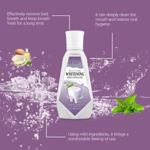 Oralhoe Mundwasser Detailansicht, ideal für frischen Atem und effektive Zahnpflege.