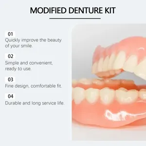 Kit di dentiera modificata per migliorare istantaneamente il sorriso e comodo.