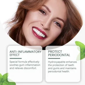 Image de détail pour soin bucco-dentaire montrant la protection dentaire et l'effet anti-inflammatoire.
