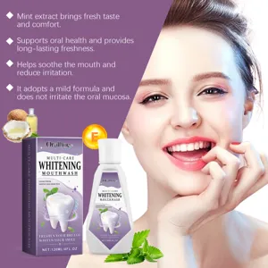 Oralhoe Minze Whitening Mundwasser zur Zahnreinigung für frischen Atem und Zahnpflege 120ml