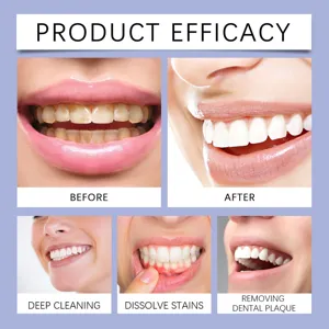 Detail view showing oral cleaning efficacy, tooth stain removal, and dental plaque care features.