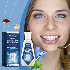 Oralhoe extra whitening mouthwash alcohol free fresh mint breath daily dental care 120ml