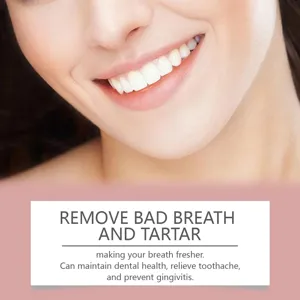 Refreshing mouthwash detail showing clean teeth and oral care benefits for fresh breath daily.