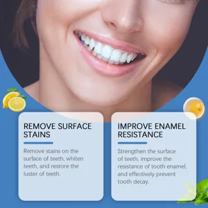 Whitening mouthwash detail graphic showcasing surface stain removal and enamel protection.