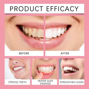 Gros plan détaillé sur l'effet de blanchiment des dents montrant des résultats propres.