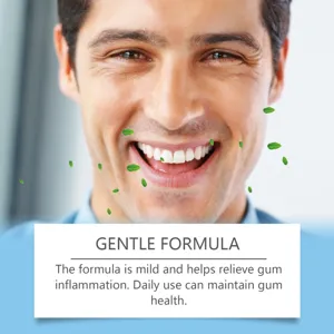 Bain de bouche formule douce pour les soins bucco-dentaires quotidiens et gencives saines.