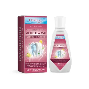 Oralhoe bain de bouche blanchissant 120ml sans alcool haleine fraîche hygiène dentaire
