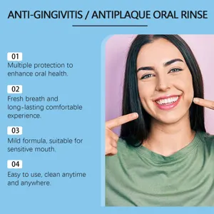 Bain de bouche anti-gingivite plaque haleine fraîche formule douce soins bucco-dentaires