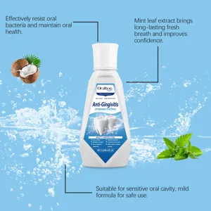 Bain de bouche Oralhoe 120ml anti-gingivite, haleine fraîche et soin bucco-dentaire.